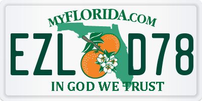 FL license plate EZLD78