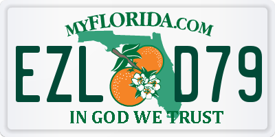 FL license plate EZLD79