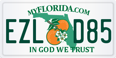 FL license plate EZLD85