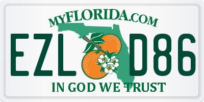 FL license plate EZLD86