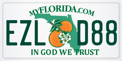 FL license plate EZLD88