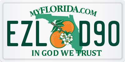 FL license plate EZLD90