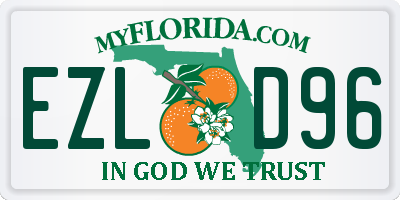 FL license plate EZLD96