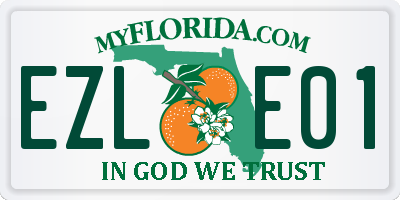 FL license plate EZLE01