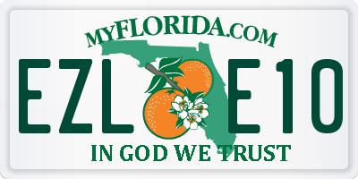 FL license plate EZLE10