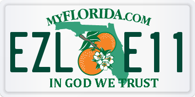 FL license plate EZLE11