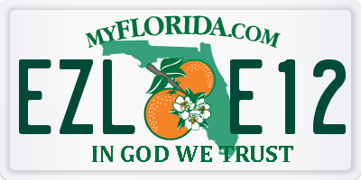 FL license plate EZLE12