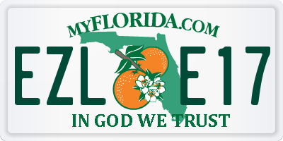 FL license plate EZLE17