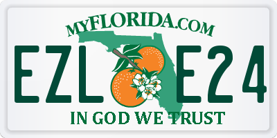 FL license plate EZLE24