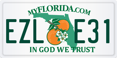 FL license plate EZLE31