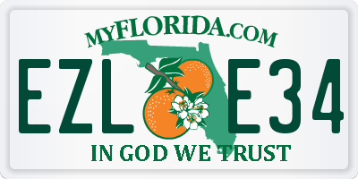 FL license plate EZLE34