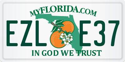 FL license plate EZLE37