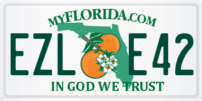 FL license plate EZLE42