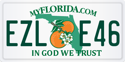 FL license plate EZLE46