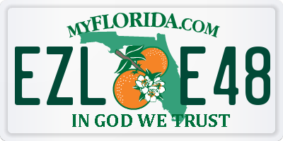 FL license plate EZLE48