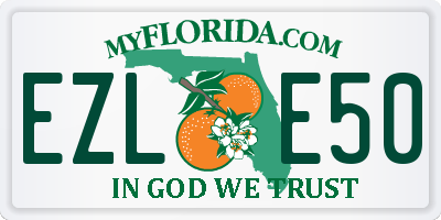 FL license plate EZLE50