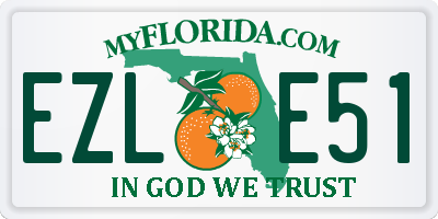 FL license plate EZLE51