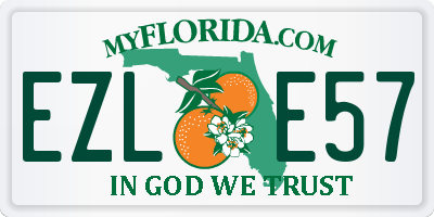 FL license plate EZLE57