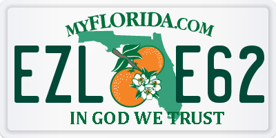 FL license plate EZLE62