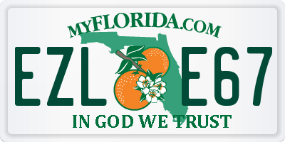 FL license plate EZLE67