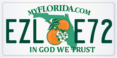 FL license plate EZLE72