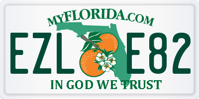 FL license plate EZLE82