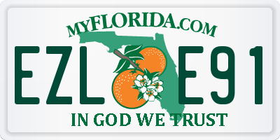 FL license plate EZLE91