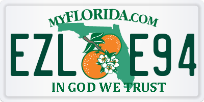 FL license plate EZLE94