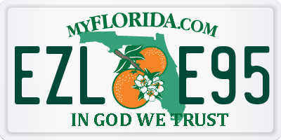 FL license plate EZLE95