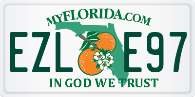 FL license plate EZLE97