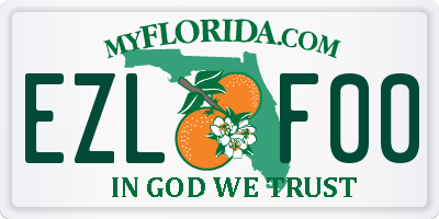 FL license plate EZLF00