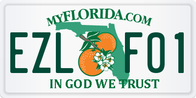 FL license plate EZLF01