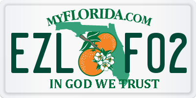 FL license plate EZLF02