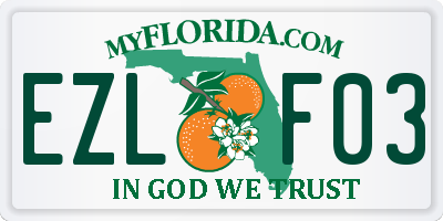 FL license plate EZLF03