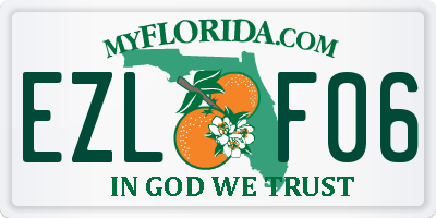 FL license plate EZLF06