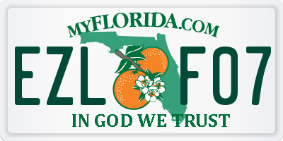 FL license plate EZLF07