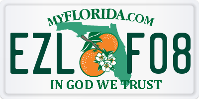 FL license plate EZLF08