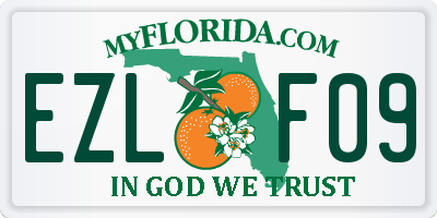 FL license plate EZLF09