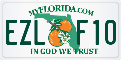 FL license plate EZLF10