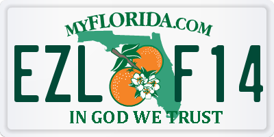 FL license plate EZLF14