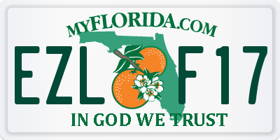 FL license plate EZLF17