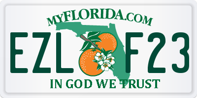 FL license plate EZLF23