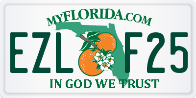 FL license plate EZLF25