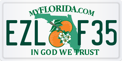 FL license plate EZLF35