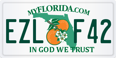 FL license plate EZLF42