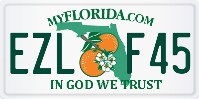 FL license plate EZLF45