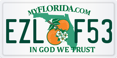 FL license plate EZLF53