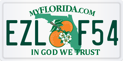 FL license plate EZLF54