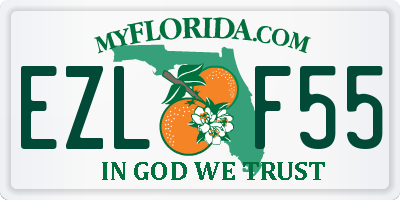 FL license plate EZLF55