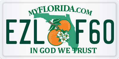 FL license plate EZLF60